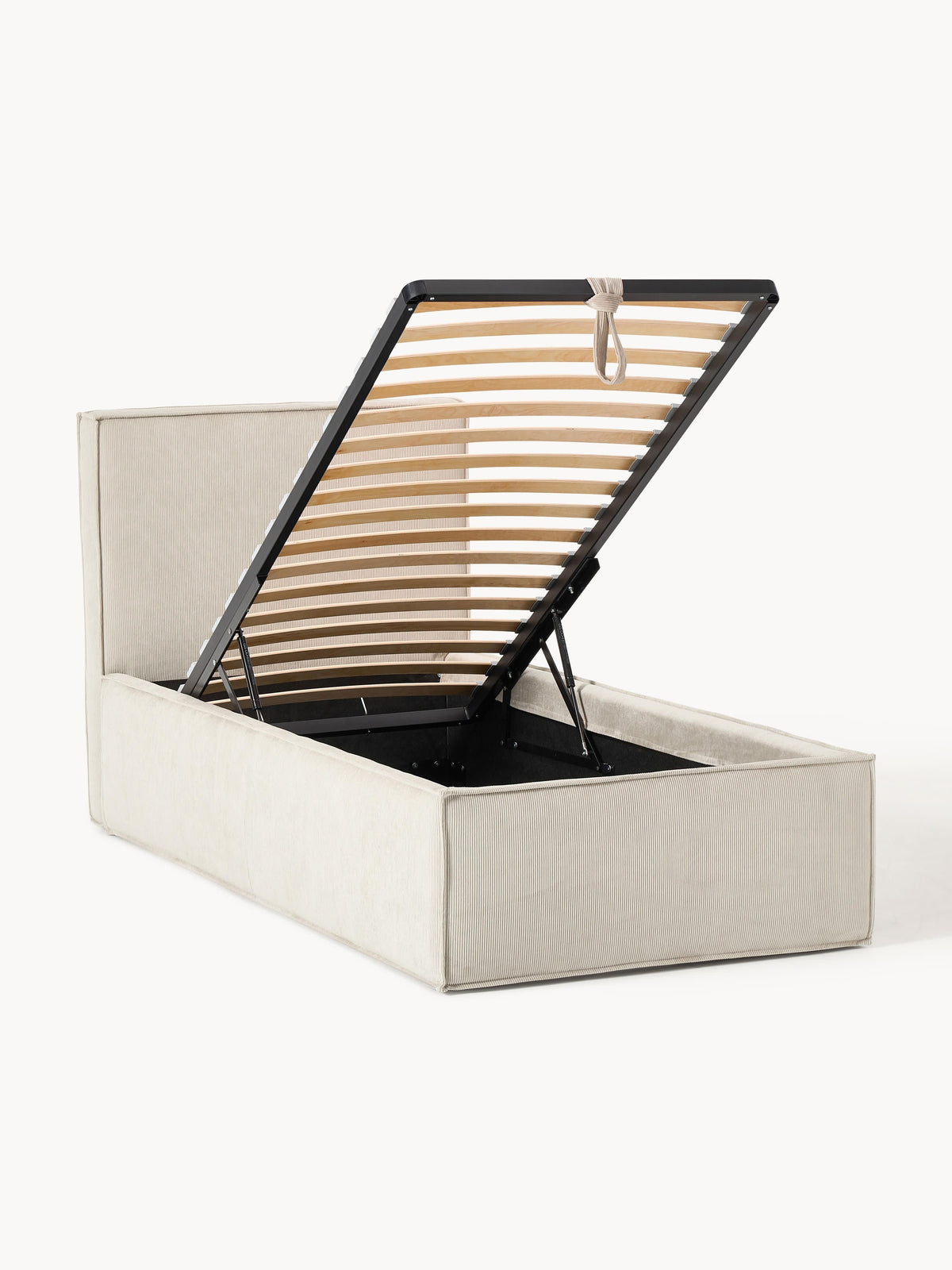 Drenhardt Corduroy Single Bed with Storage