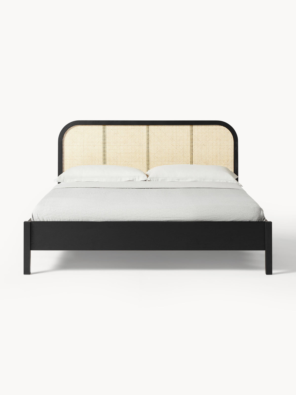 Jonshelm Wooden Bed with Vienna Cane Headboard