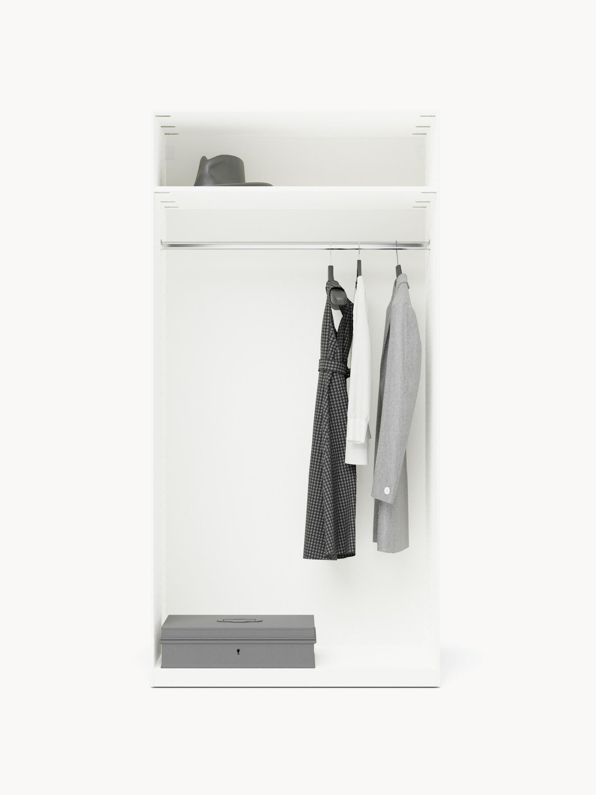 Simhoven Modular Hinged-Door Wardrobe, 100 cm Wide, in Various Sizes