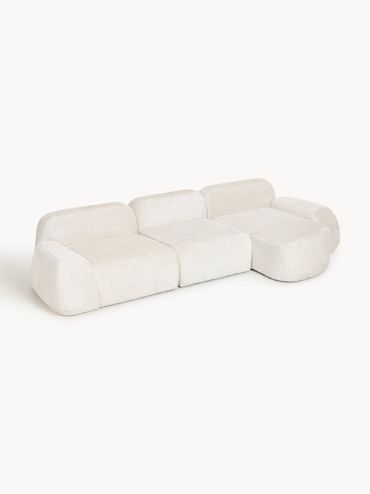 Wolkrath 4-Seater Modular Teddy Bouclé Corner Sofa