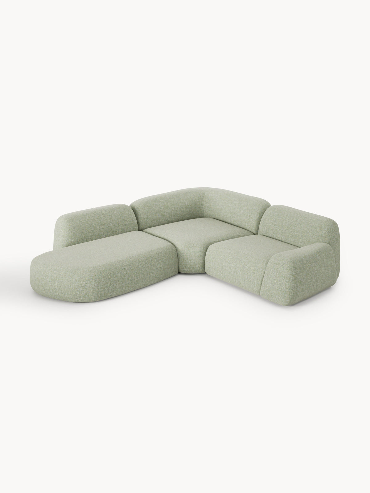 Wolkrath Modular Bouclé Corner Sofa (4-Seater) with Chaise Longue