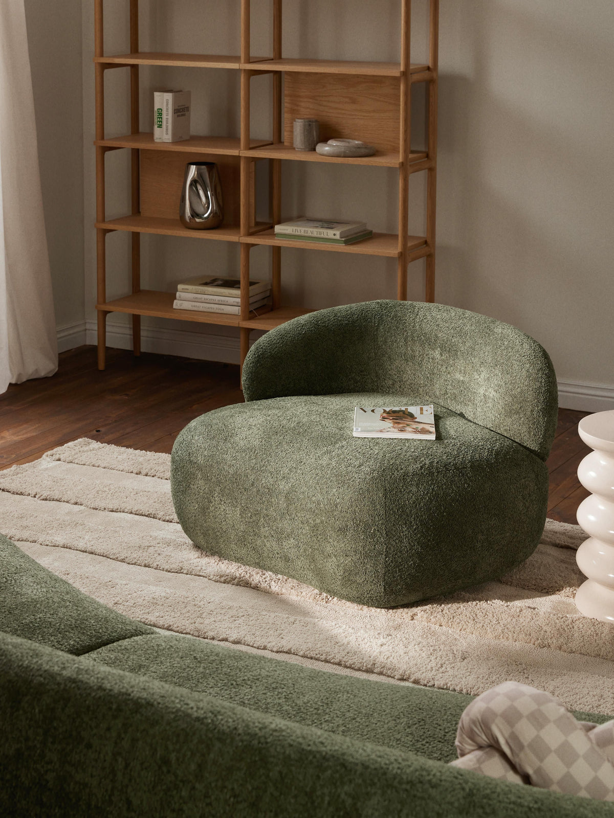 Albruck Lounge Chair in Teddy Bouclé
