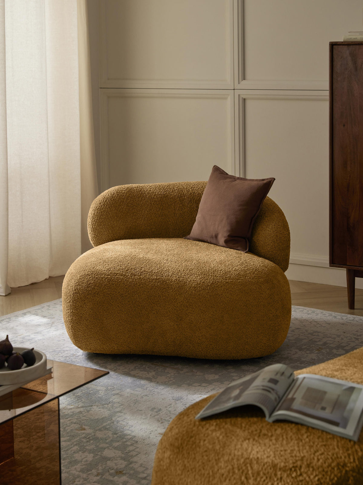 Albruck Lounge Chair in Teddy Bouclé