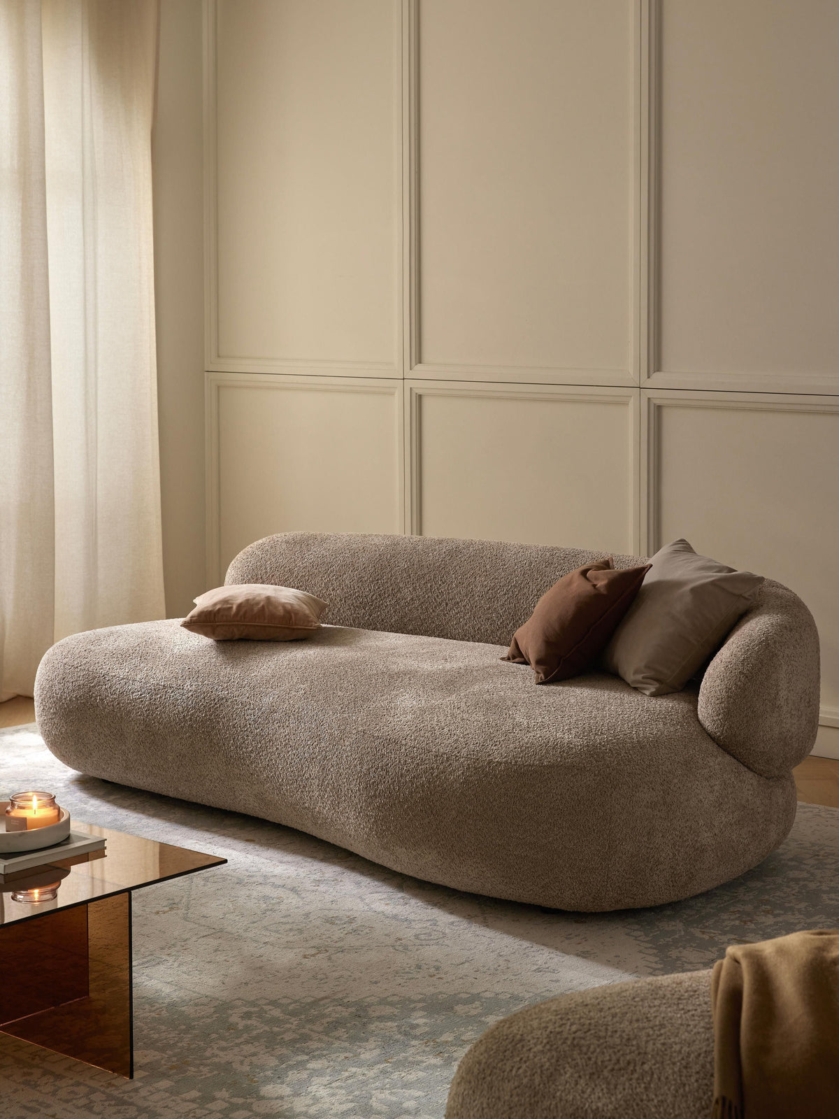 Albruck Teddy Bouclé Sofa, 3-Seater