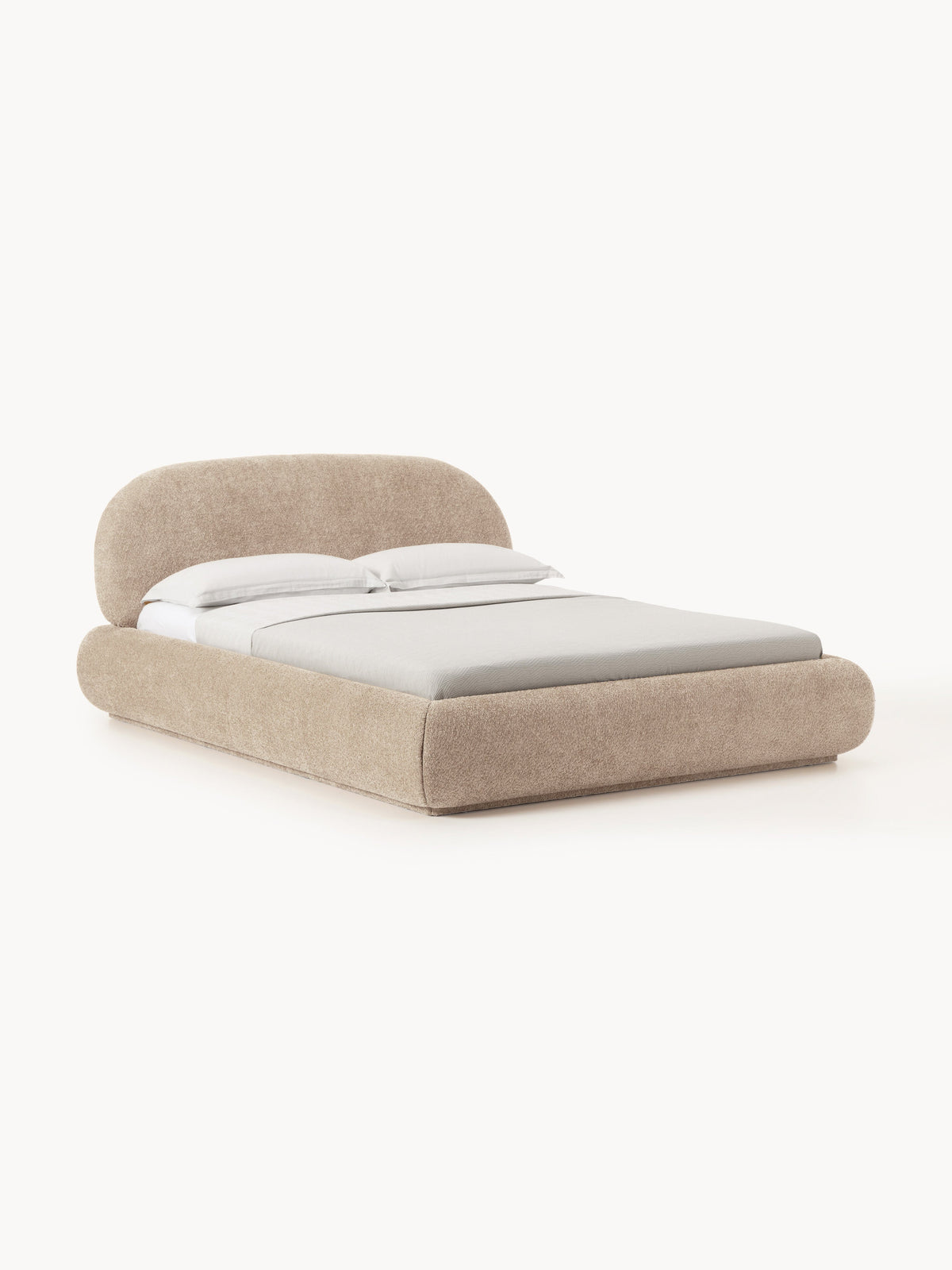 Albruck Teddy Bouclé Upholstered Bed
