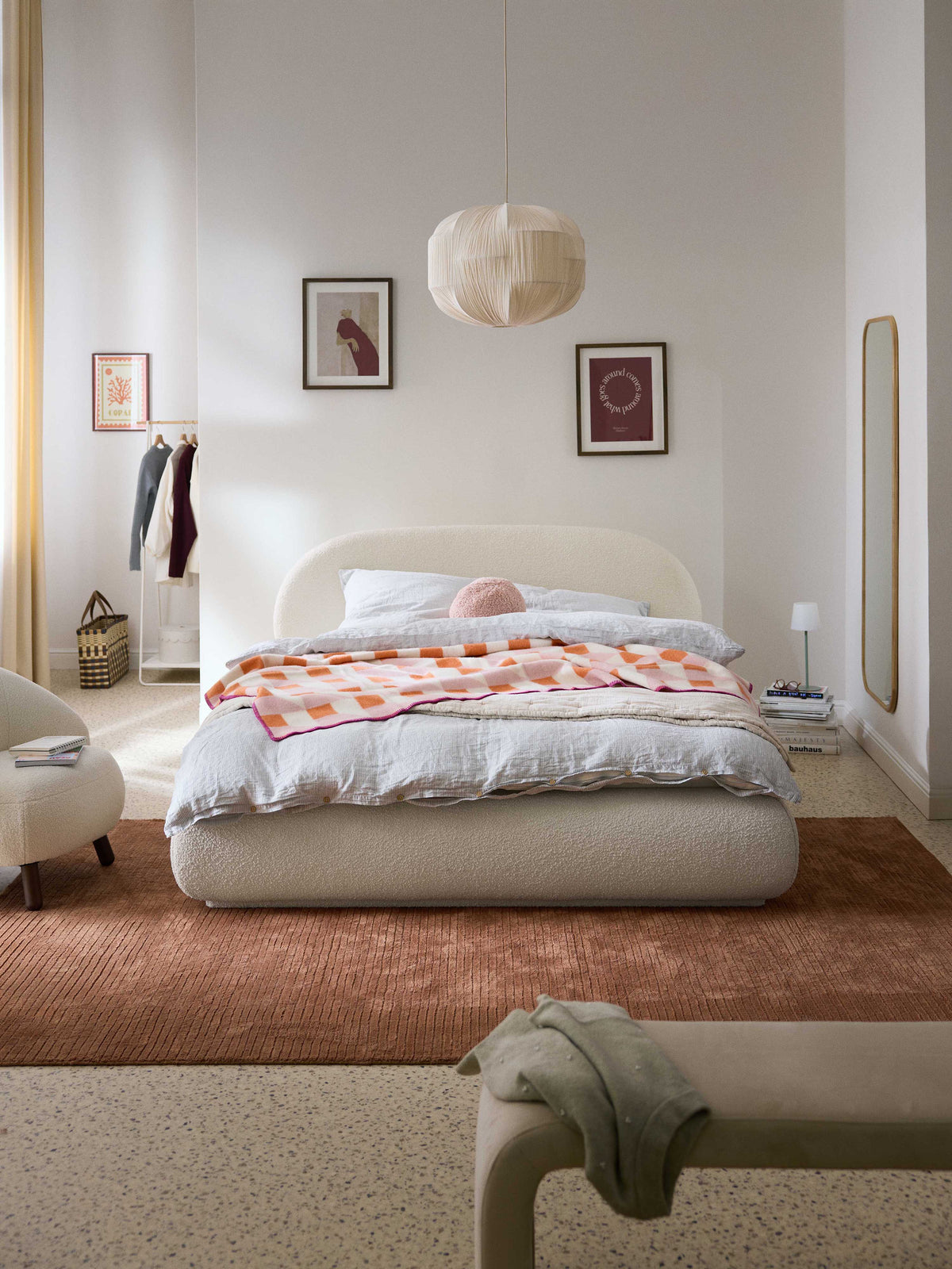 Albruck Upholstered Bouclé Bed