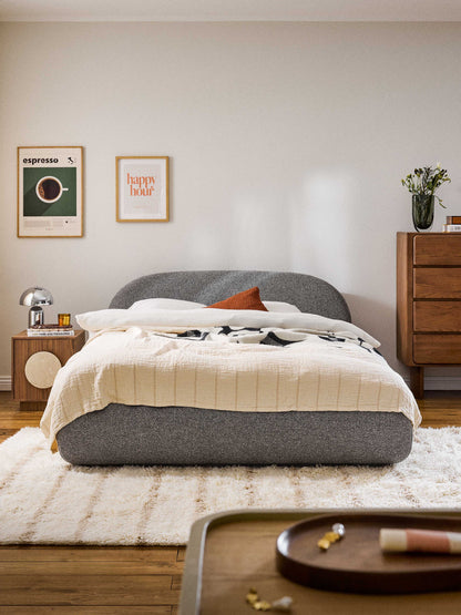 Albruck Upholstered Bouclé Bed