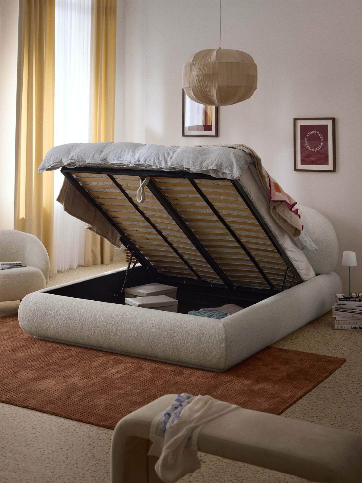 Albruck Upholstered Teddy Bed with Storage