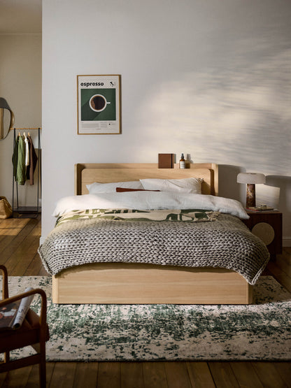 Alowinkel Bed with Drawers, Wooden