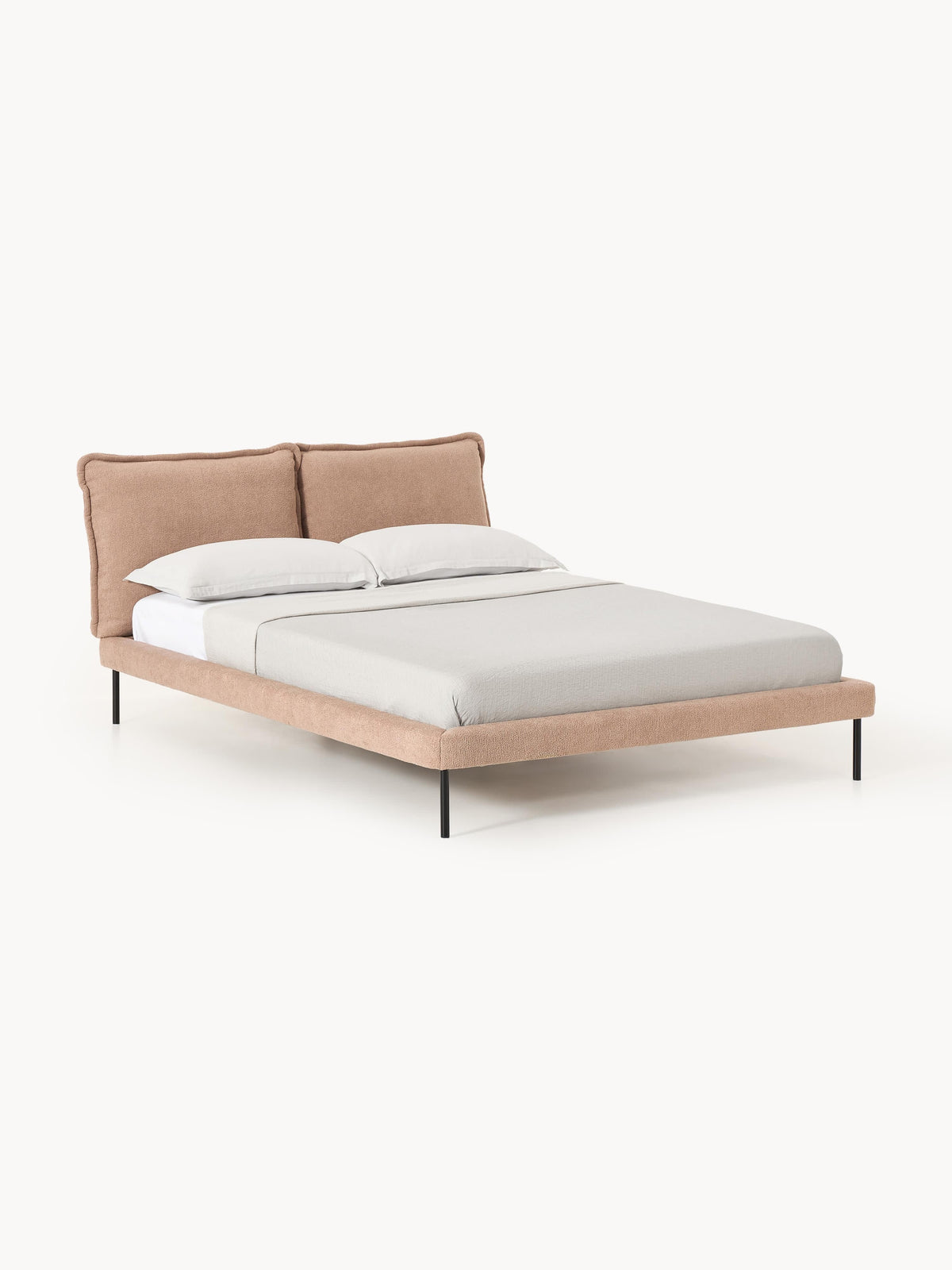 Amelrode Upholstered Bed in Teddy Bouclé