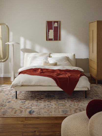 Amelrode Upholstered Bed in Teddy Bouclé
