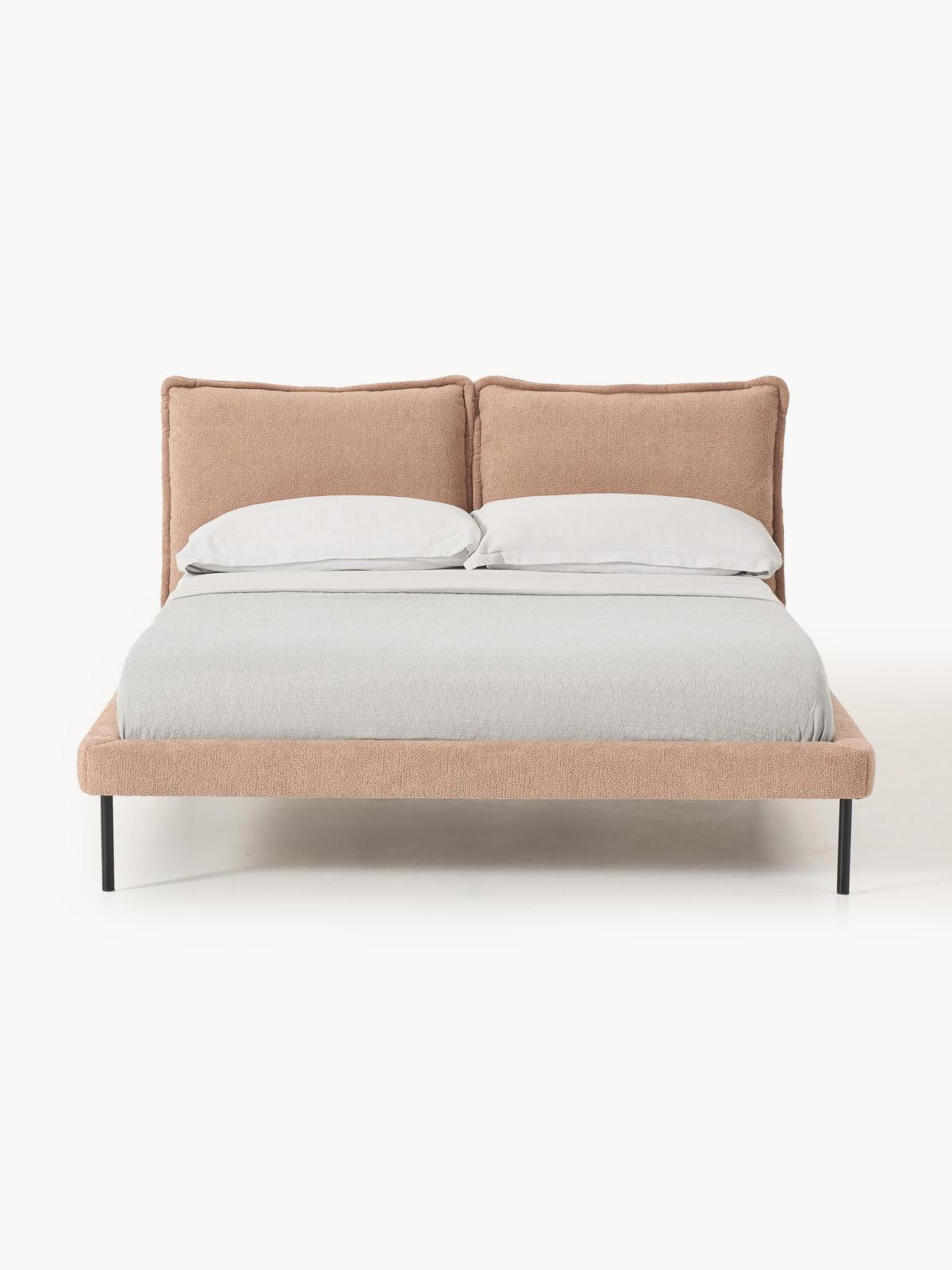 Amelrode Upholstered Bed in Teddy Bouclé