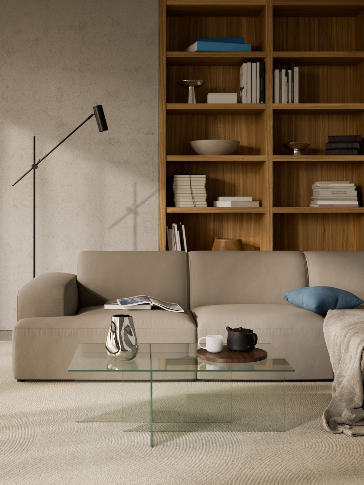 Anouheim Glass Coffee Table, W 102 cm
