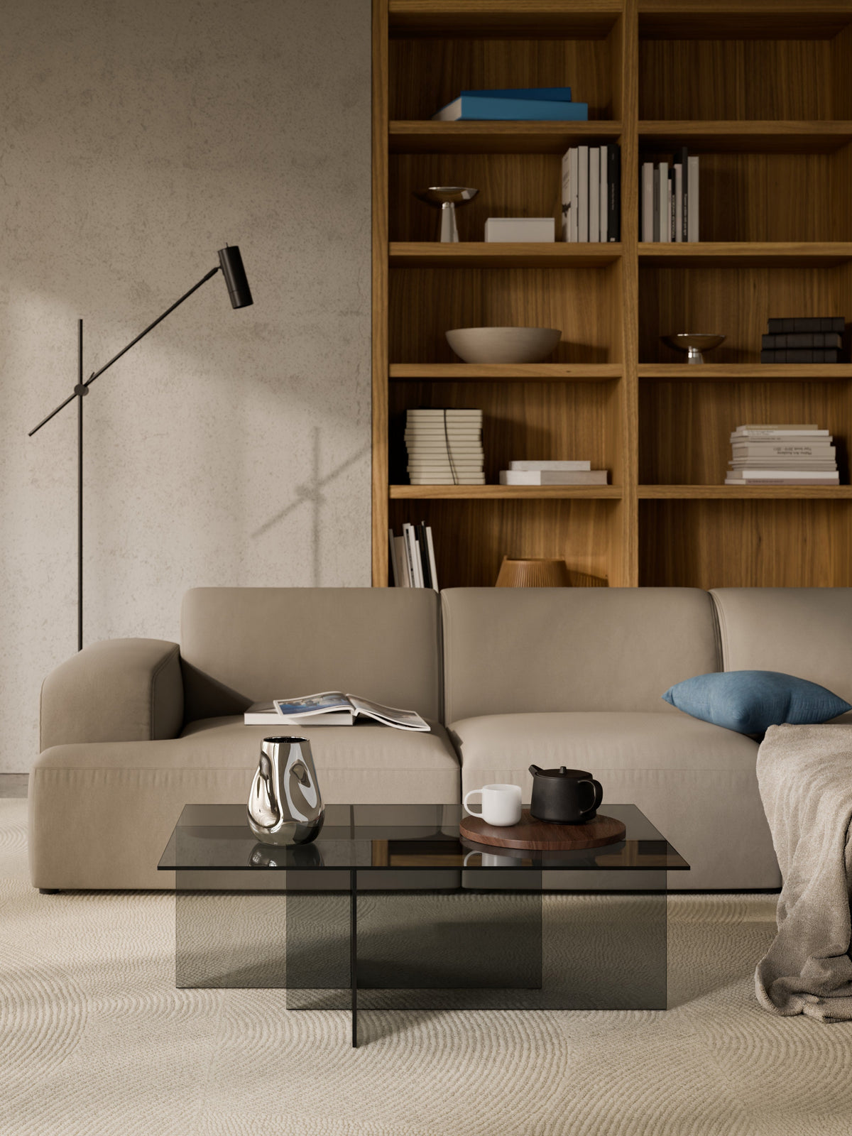 Anouheim Glass Coffee Table, W 102 cm