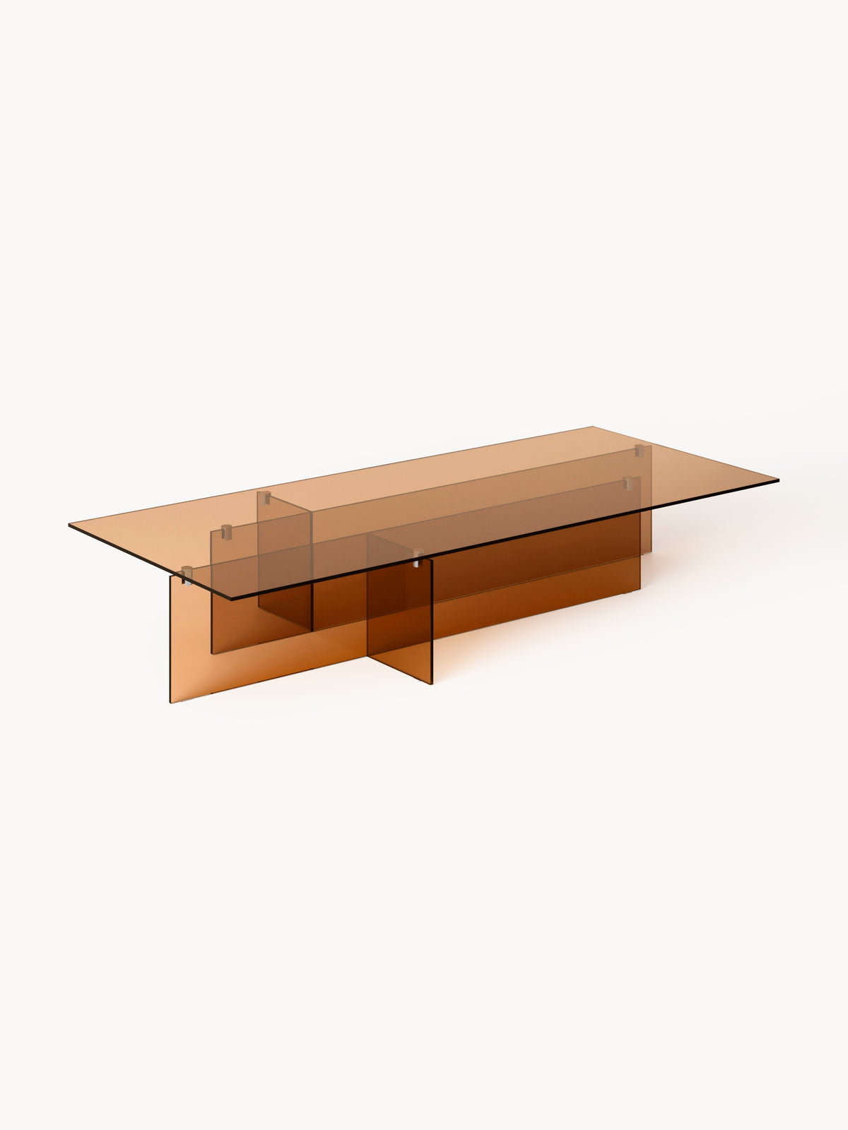 Anouheim Large Coffee Table in Glass, W 160 cm