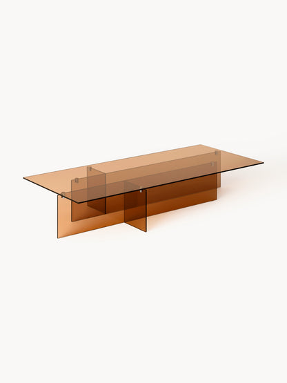 Anouheim Large Coffee Table in Glass, W 160 cm