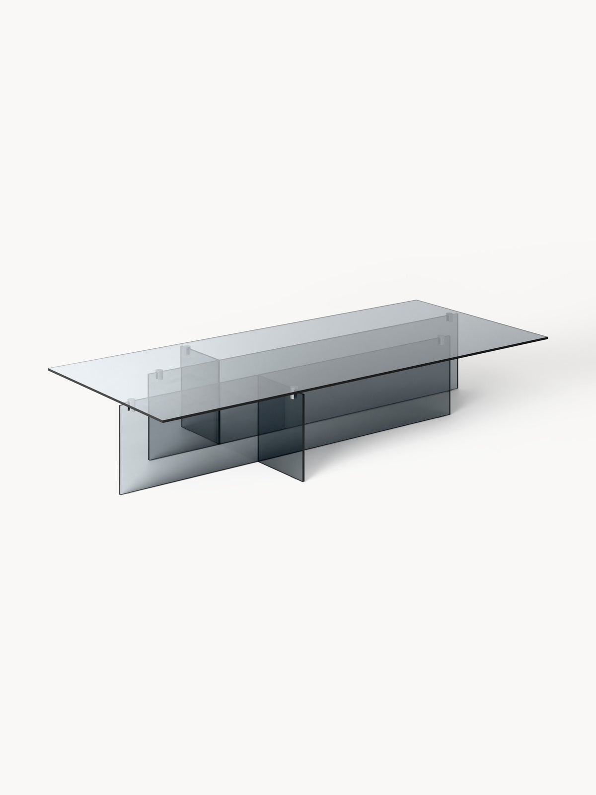 Anouheim Large Coffee Table in Glass, W 160 cm