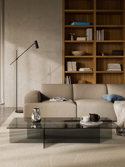 Anouheim Large Coffee Table in Glass, W 160 cm