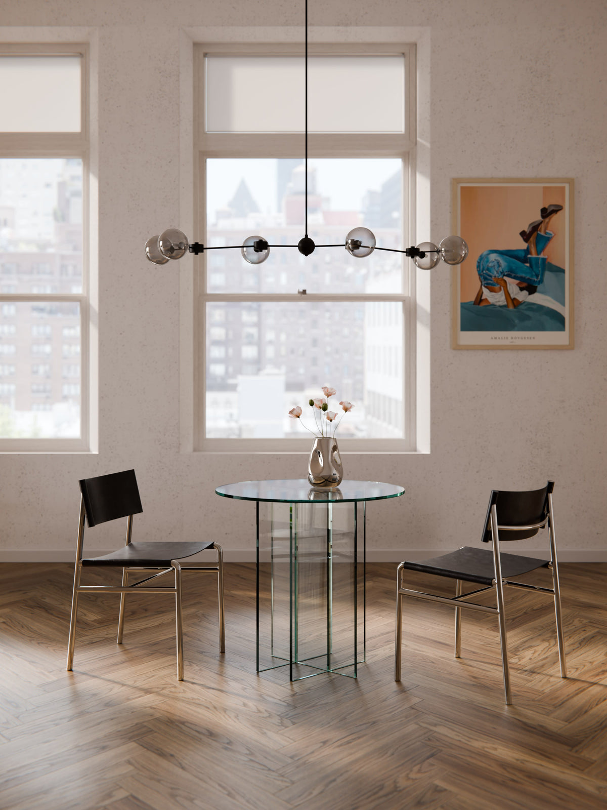 Anouheim Round Glass Dining Table, in Various Sizes