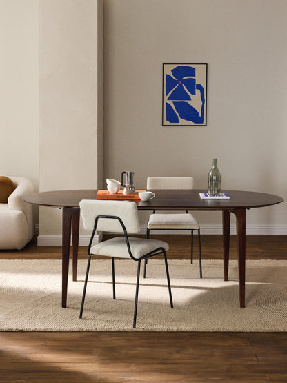 Archdiek Oval Dining Table in Mango Wood, 200 x 100 cm