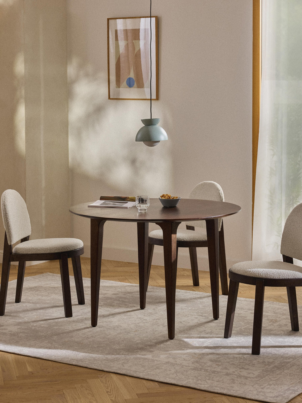 Archdiek Round Dining Table in Mango Wood, Ø 110 cm
