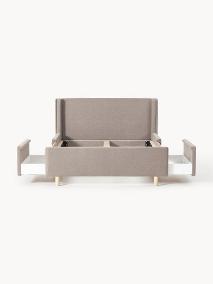 Archsteen Upholstered Bed with Drawers