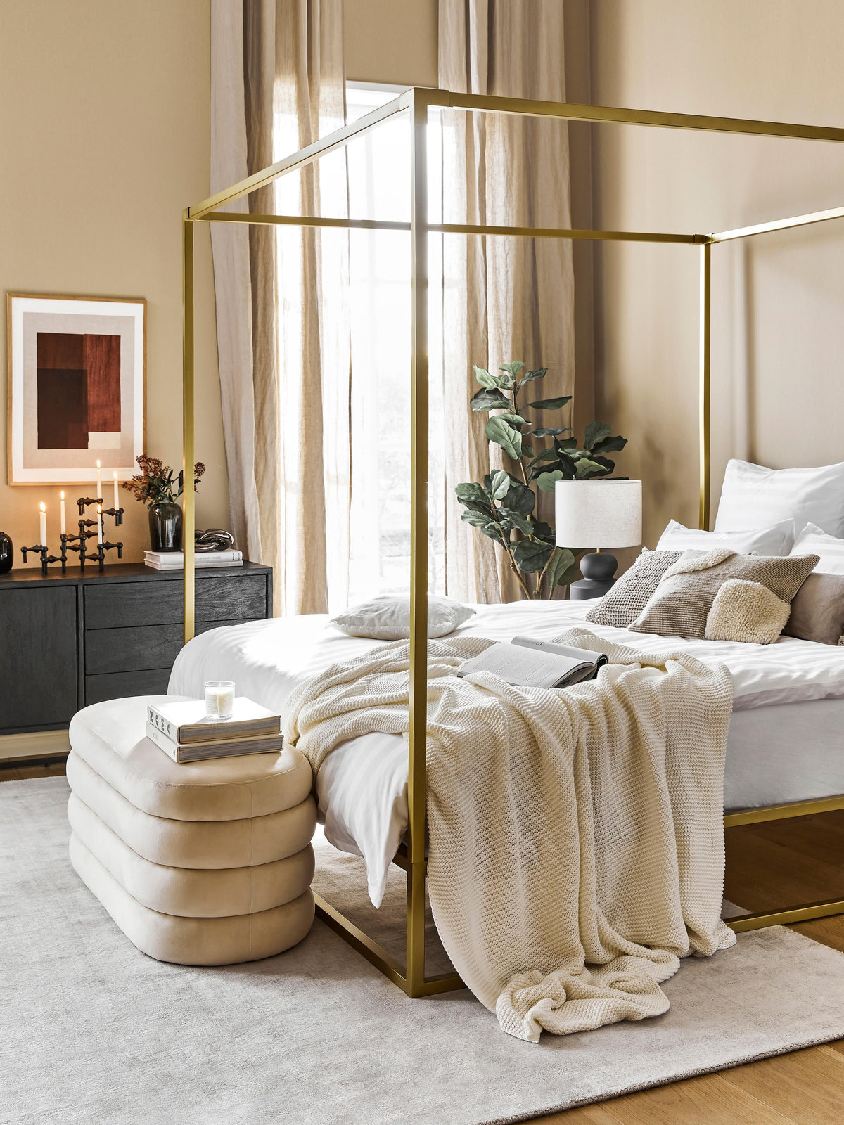 Belforst Metal Four-Poster Bed