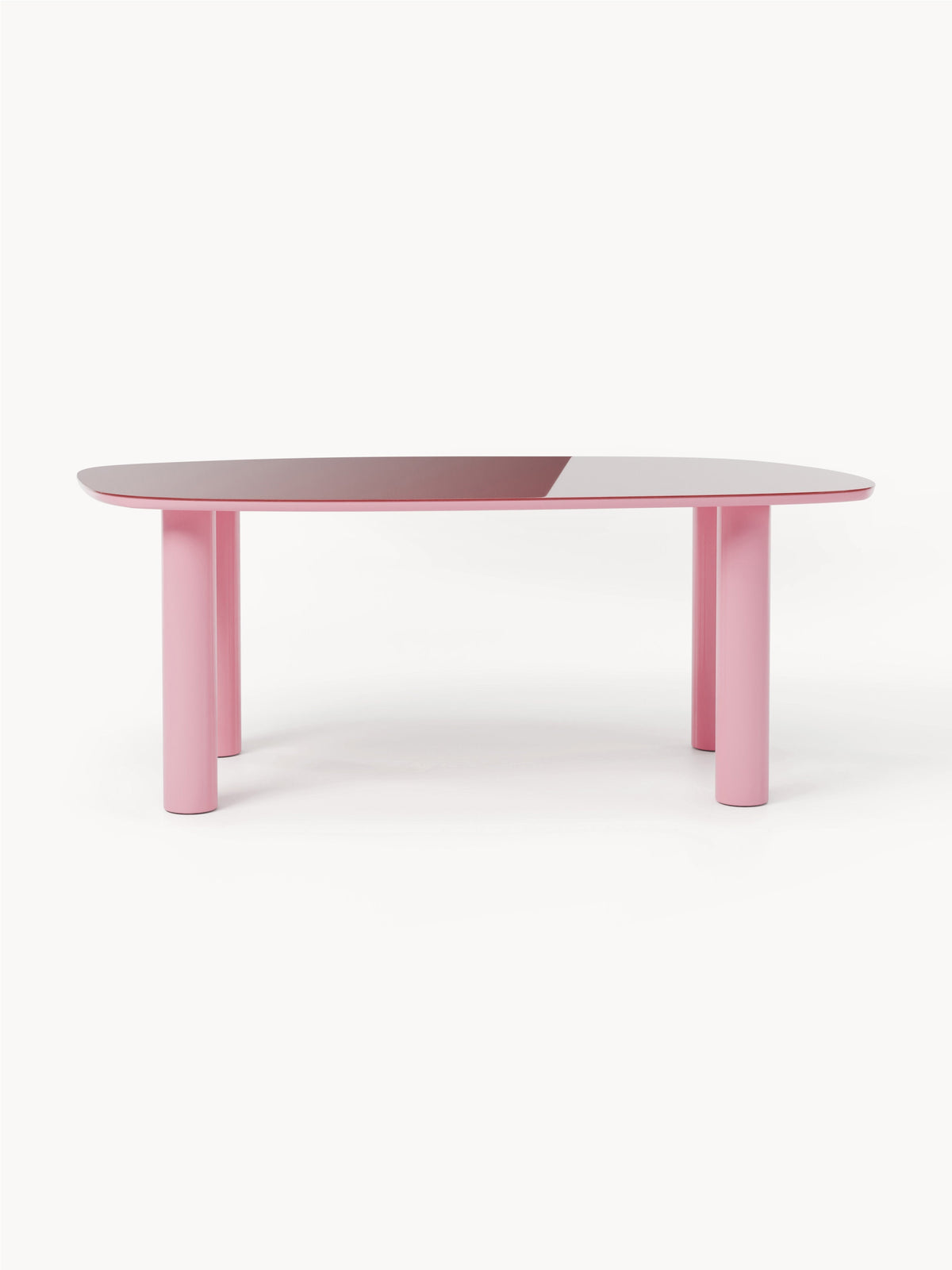 Benloh Organic Dining Table with Glass Top, 200 x 110 cm