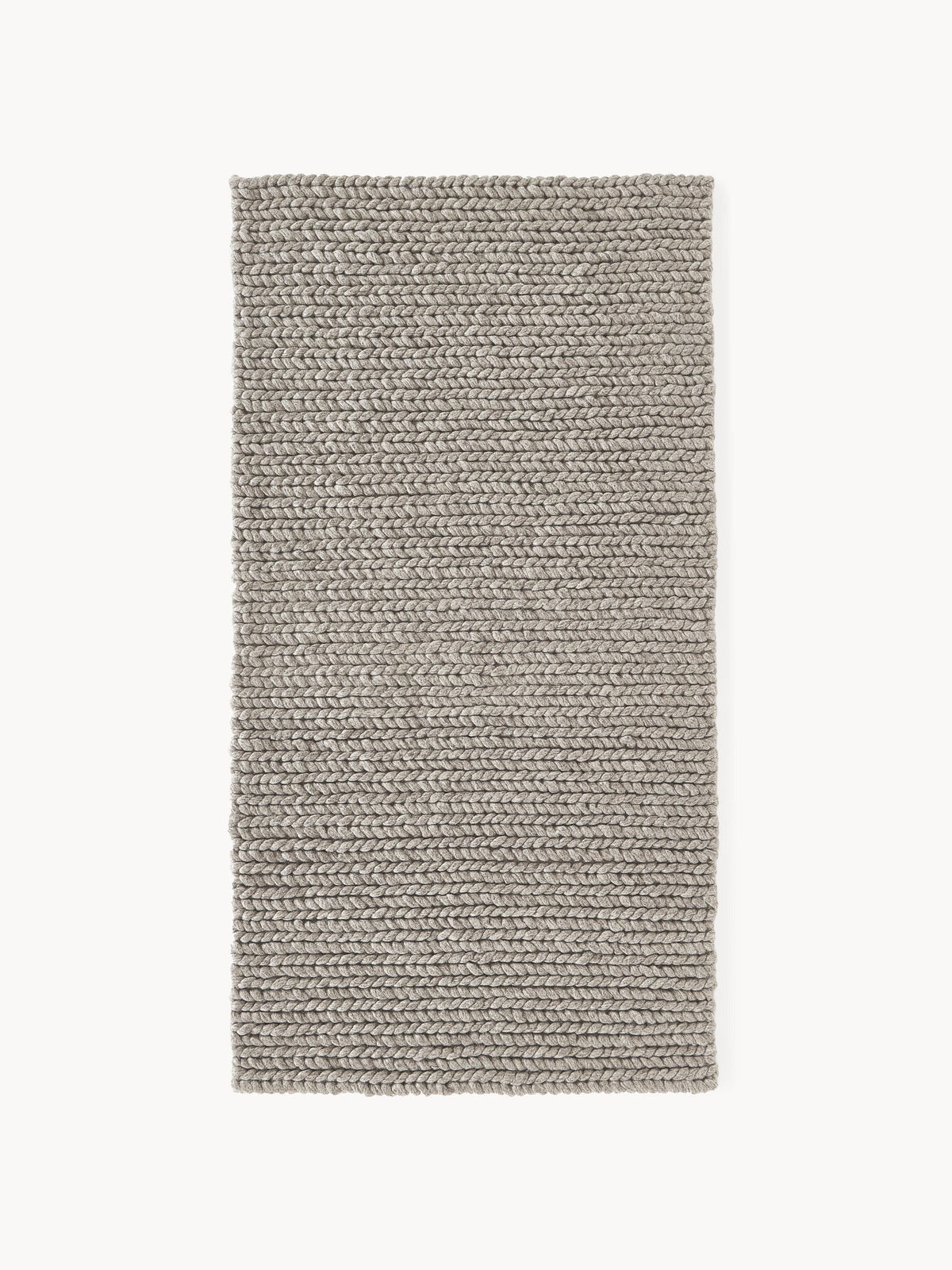 Brunwehr Handmade Wool Rug with Braided Texture