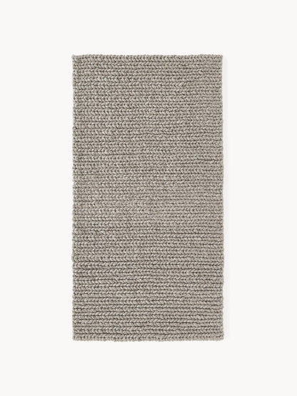 Brunwehr Handmade Wool Rug with Braided Texture
