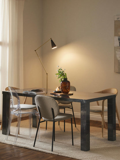 Carlsiek Marble Look Dining Table, 180 x 90 cm
