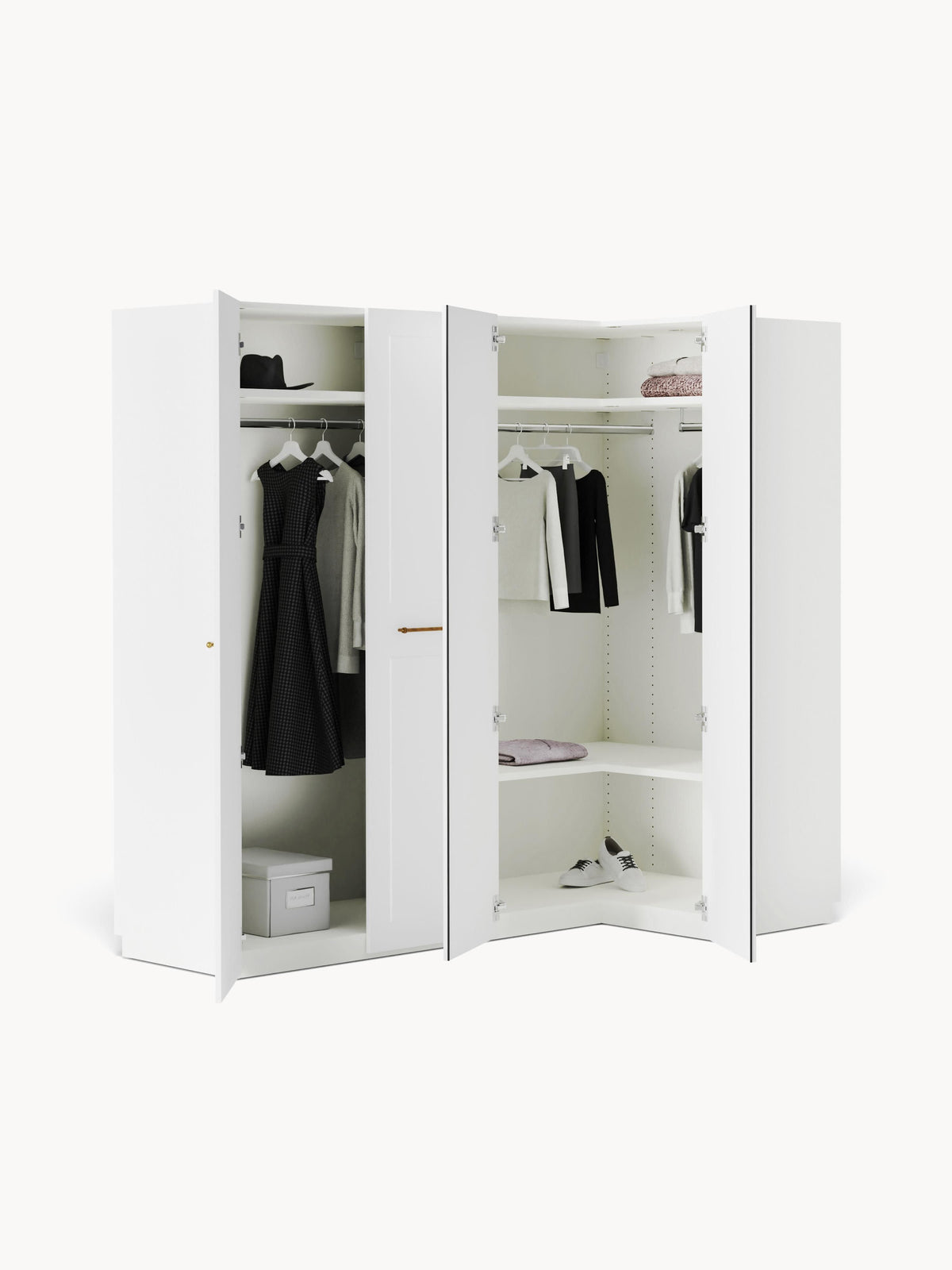 Charlwiese Modular Corner Wardrobe, 215 cm Wide, in Various Sizes