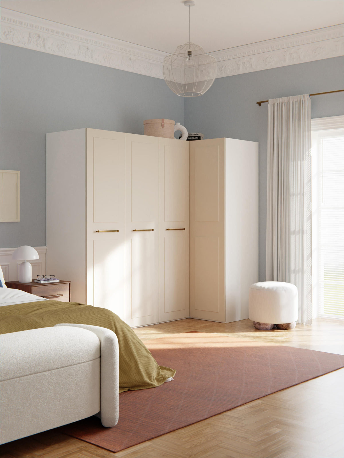 Charlwiese Modular Corner Wardrobe, 215 cm Wide, in Various Sizes