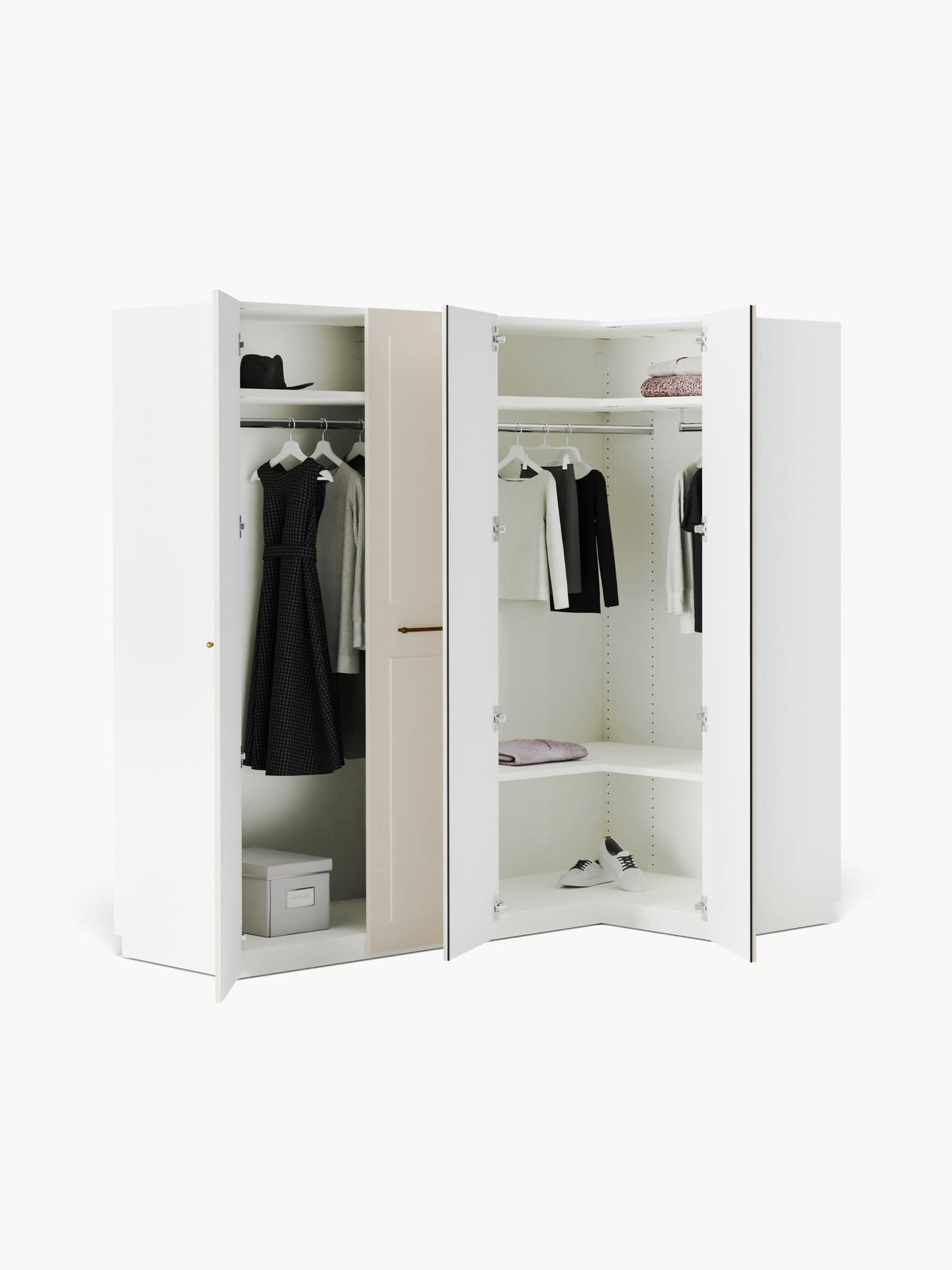 Charlwiese Modular Corner Wardrobe, 215 cm Wide, in Various Sizes