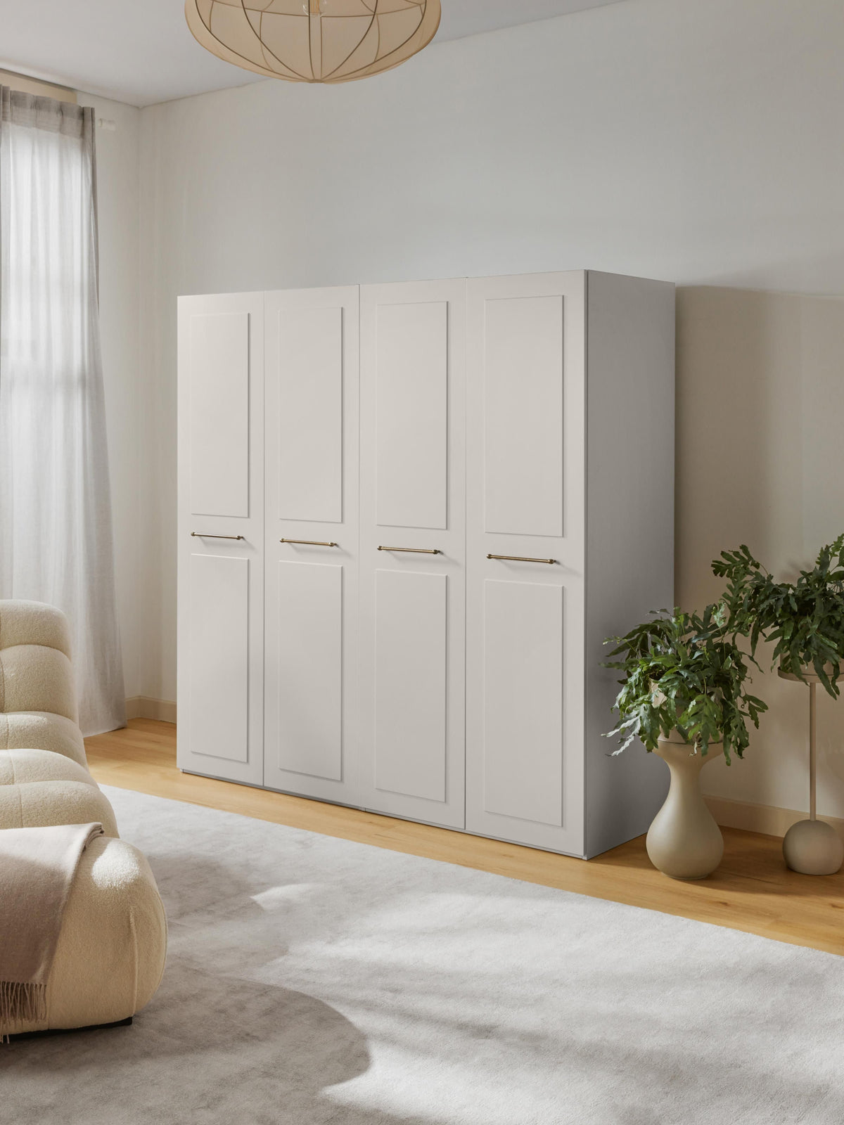 Charlwiese Modular Hinged-Door Wardrobe, 200 cm Wide, in Various Sizes