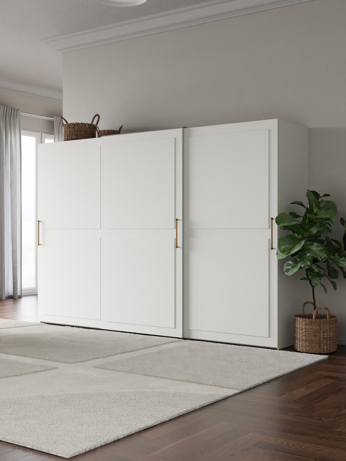 Charlwiese Modular Sliding-Door Wardrobe, 300 cm Wide, in Various Sizes