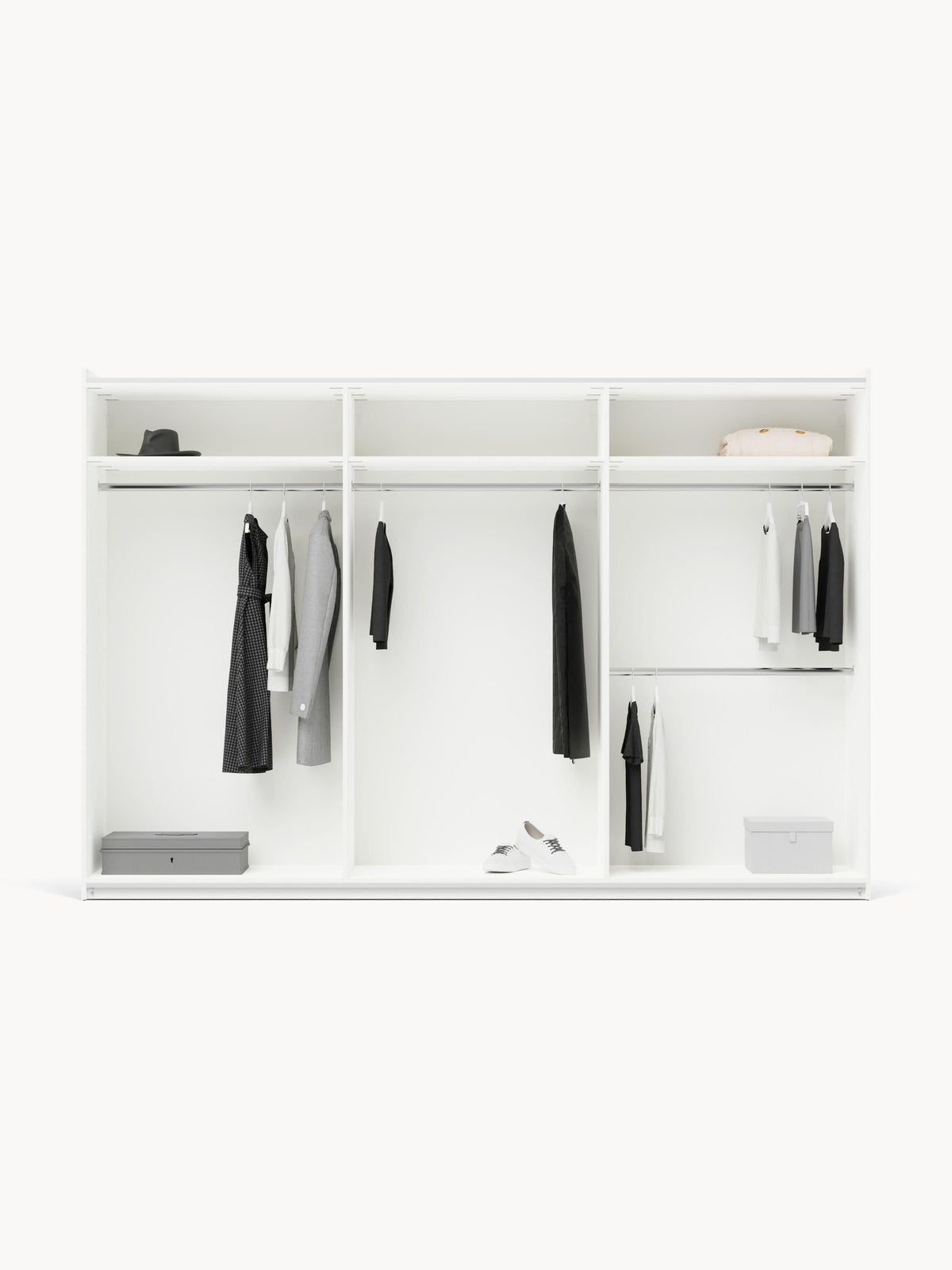 Charlwiese Modular Sliding-Door Wardrobe, 300 cm Wide, in Various Sizes
