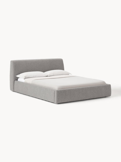 Clovenau Bouclé Upholstered Bed with Storage