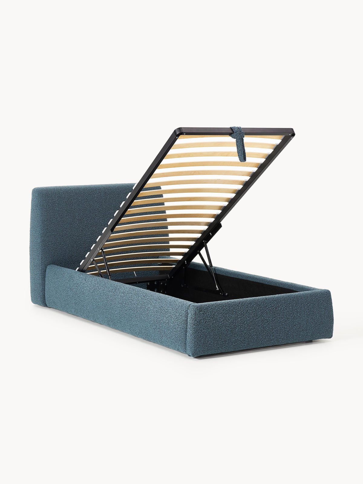 Clovenau Single Bouclé Bed with Storage