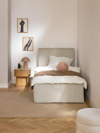 Drenhardt Corduroy Single Bed with Storage