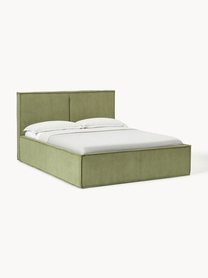 Drenhardt Corduroy Upholstered Bed with Storage