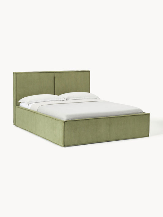 Drenhardt Corduroy Upholstered Bed with Storage