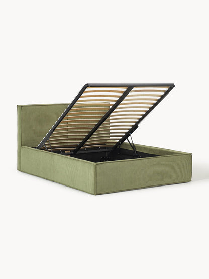 Drenhardt Corduroy Upholstered Bed with Storage