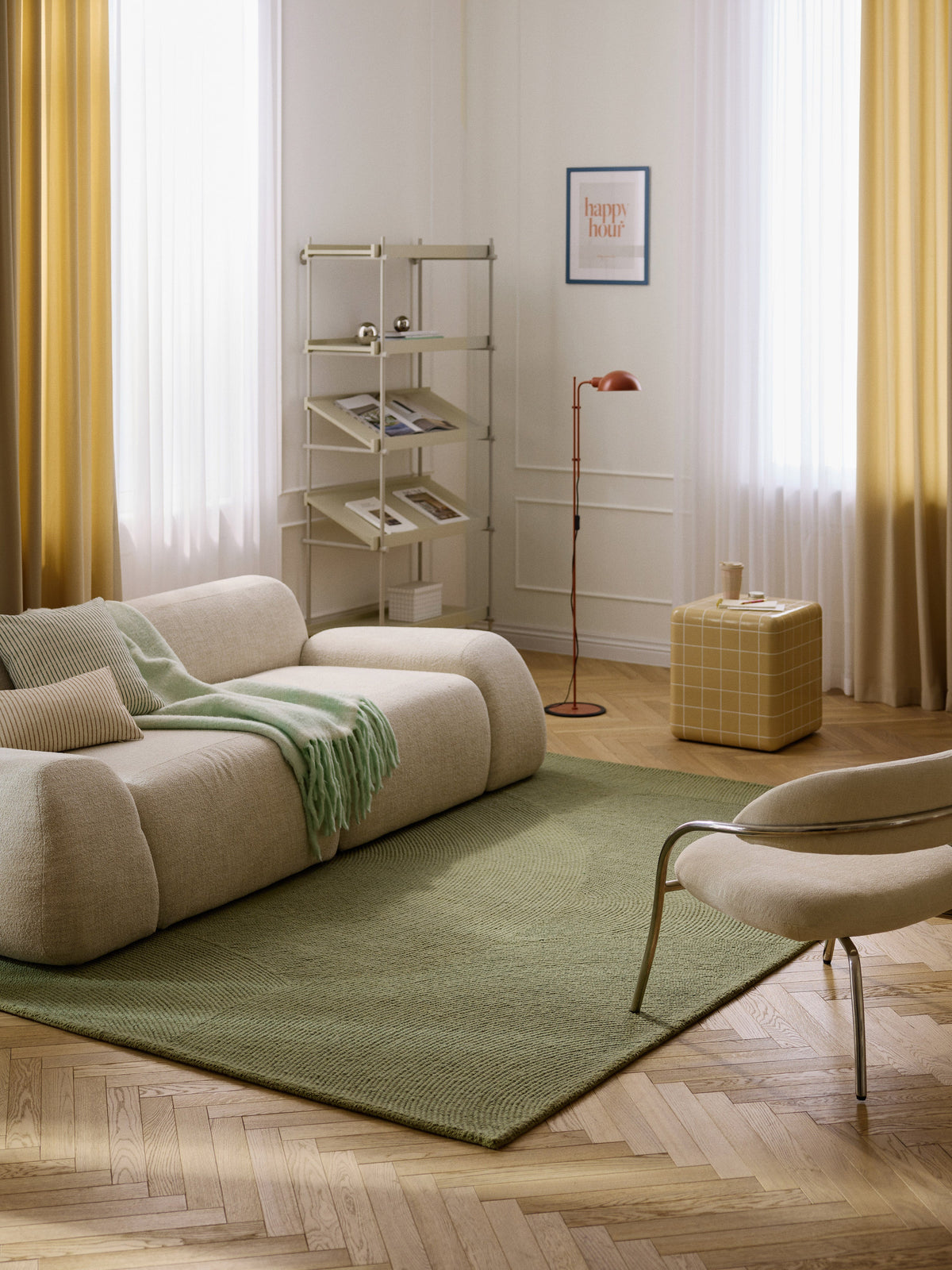 Elenstadt Wool Rug, Hand-Tufted