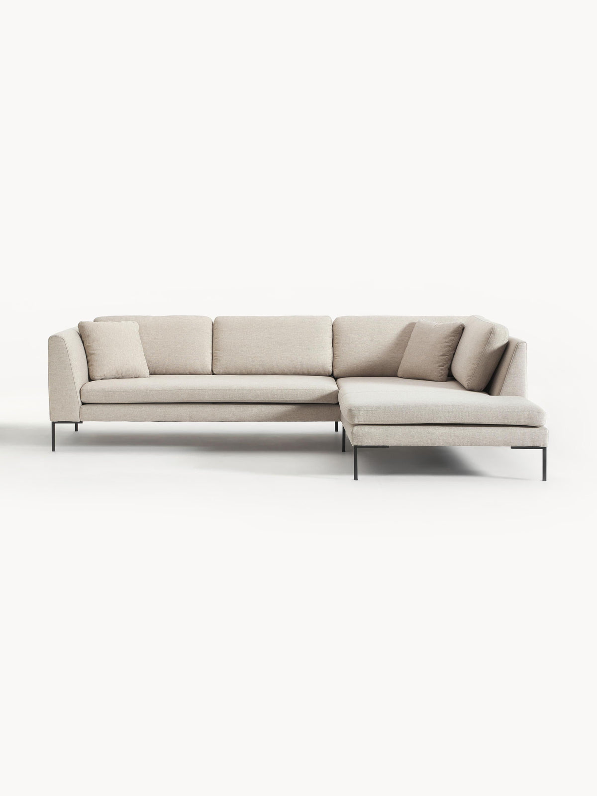 Emmroden Corner Sofa with Metal Legs