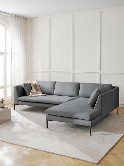 Emmroden Corner Sofa with Metal Legs