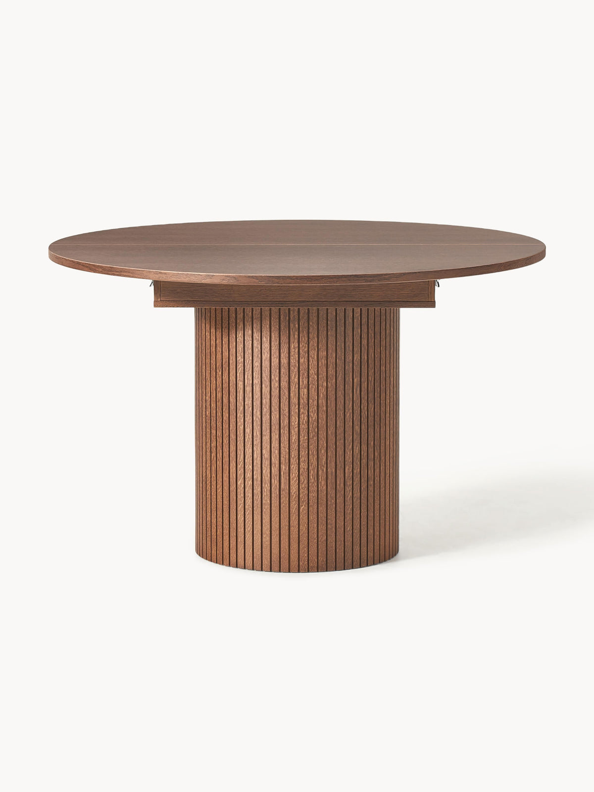Filwangen Extendable Dining Table with Grooved Texture, 120 - 160 x 75 cm
