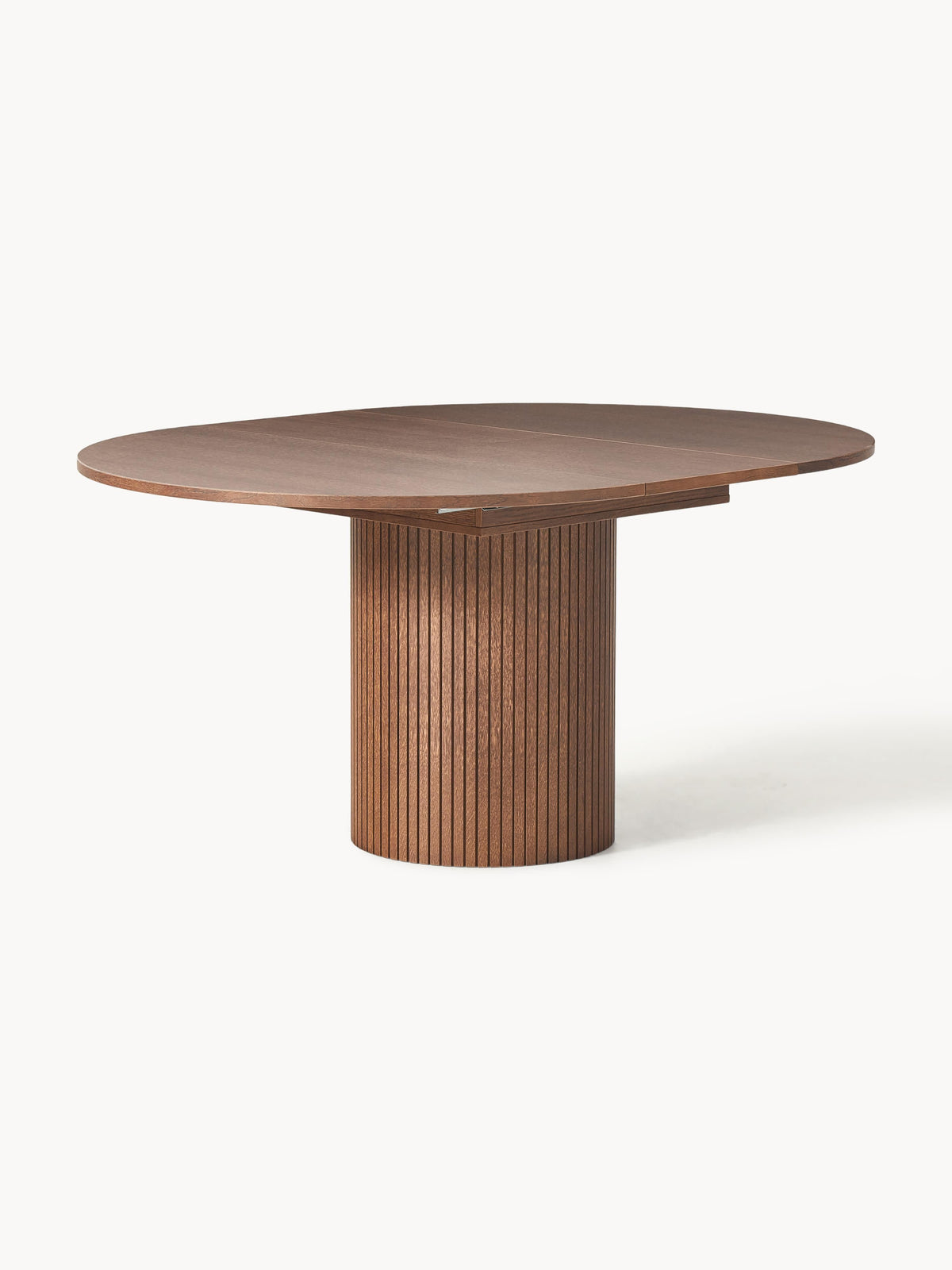 Filwangen Extendable Dining Table with Grooved Texture, 120 - 160 x 75 cm