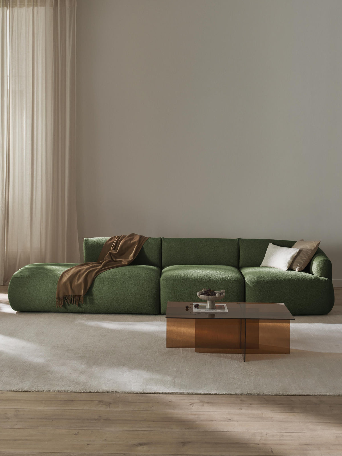 Fiorbach 2-Seater Modular Bouclé Chaise