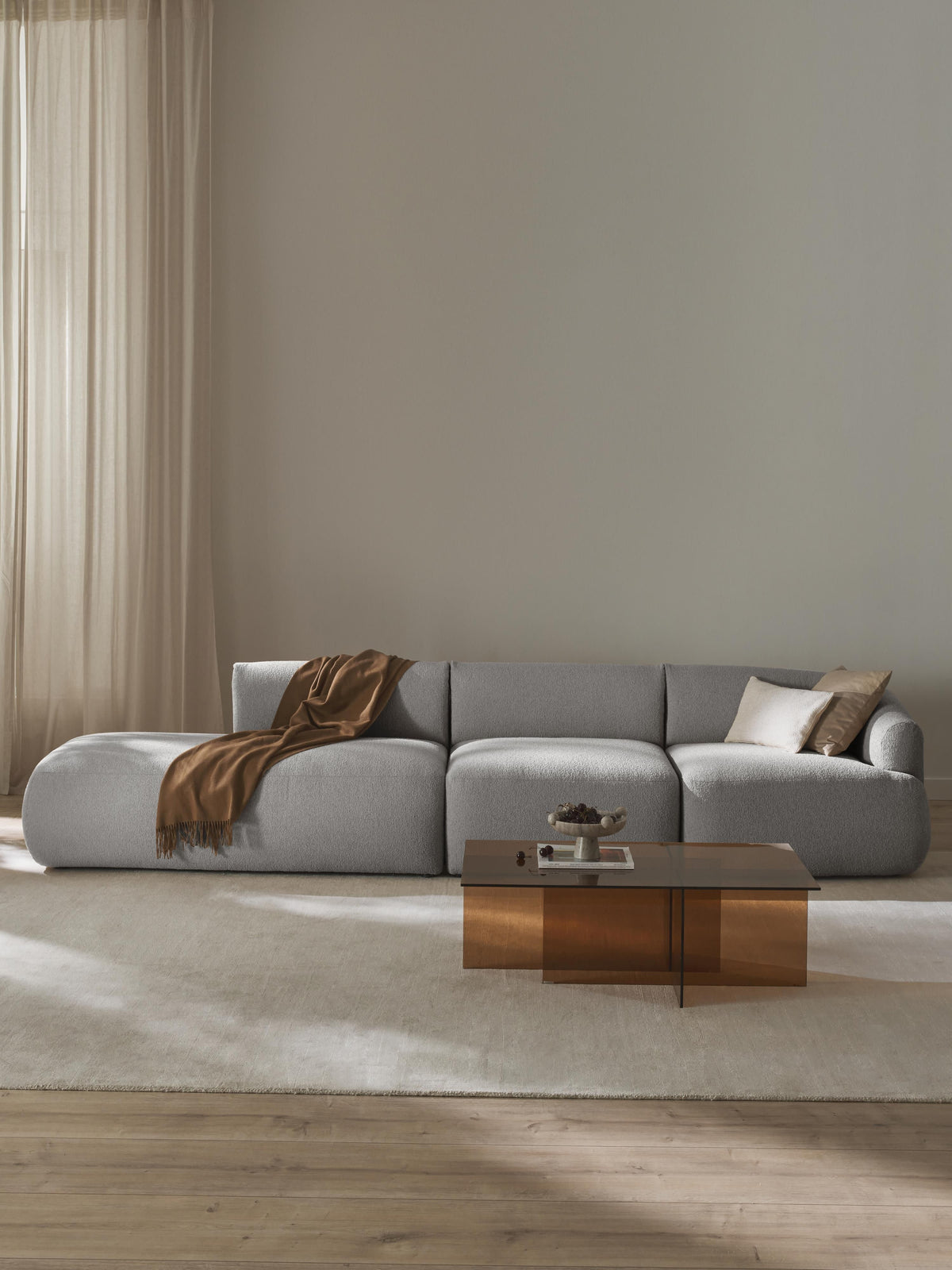 Fiorbach 2-Seater Modular Bouclé Chaise